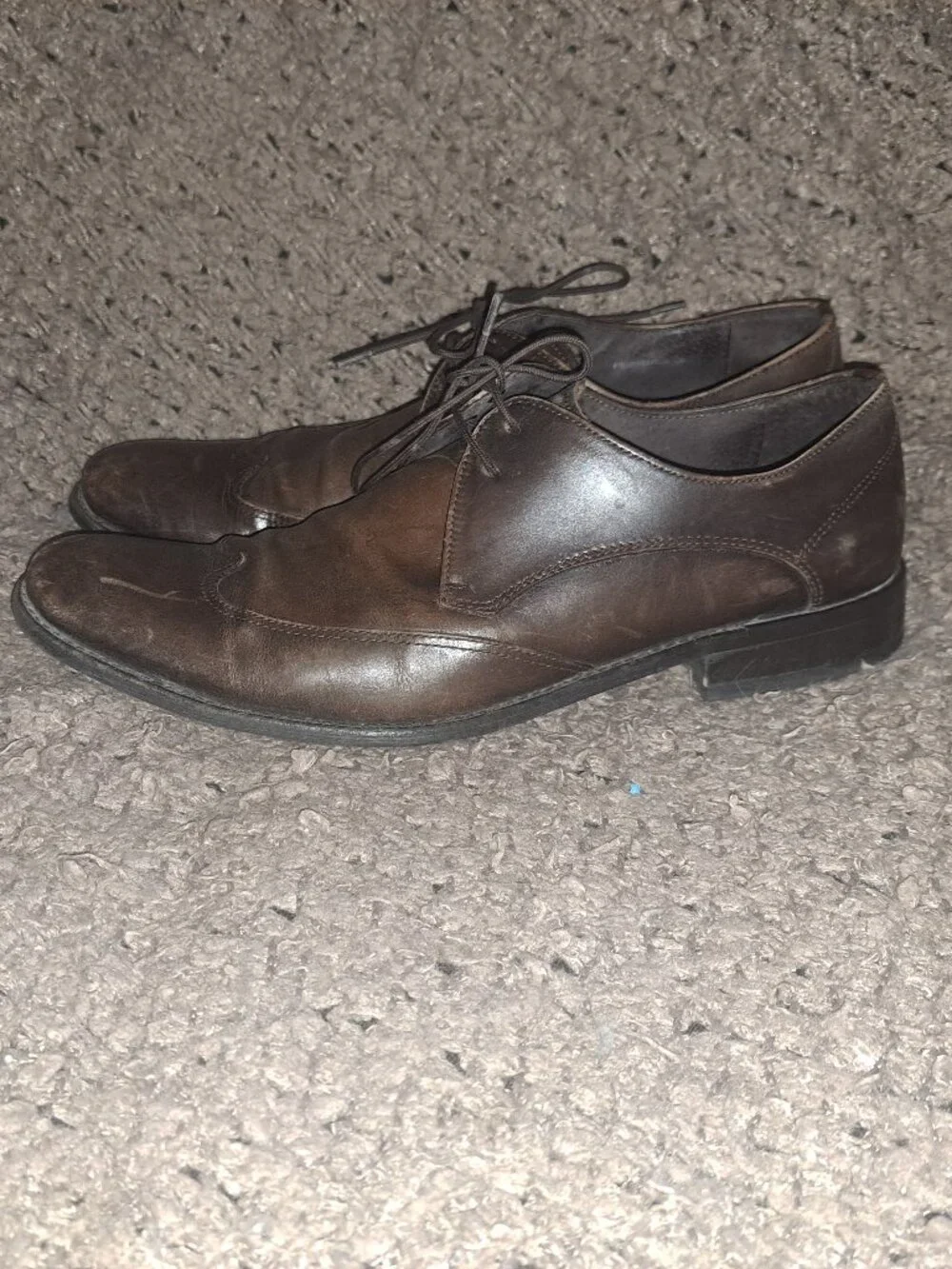 JOHN VARVATOS USA-Brown Leather-Wingtip Derby Oxfords-Sz 11-Very Good
